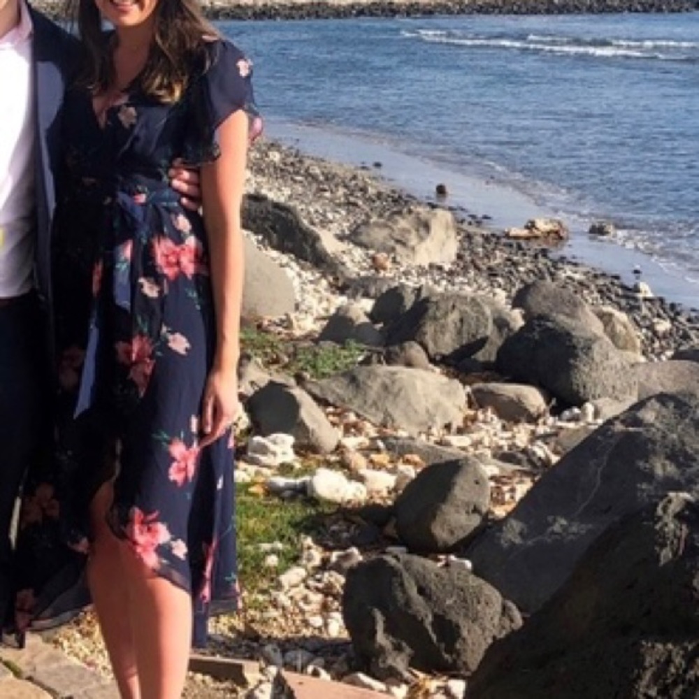 Aqua brand floral high low dress